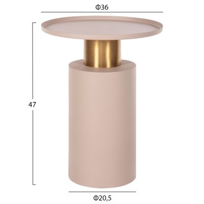СТРАНИЧНА МАСА PUNJAB HM4239.03 МЕТАЛ В ЕКРЮ-ЗЛАТО/МЕСИНГ Φ36x47Hcm.