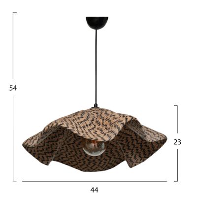 CEILING PENDANT HM7649.01, BEIGE-BLACK, Φ44x54