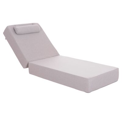 SUNLOUNGER CUSHION KIHEI HM21094.01 OLEFIN IN LIGHT GREY WITH FOAM FILLING 198x70x20Hcm.