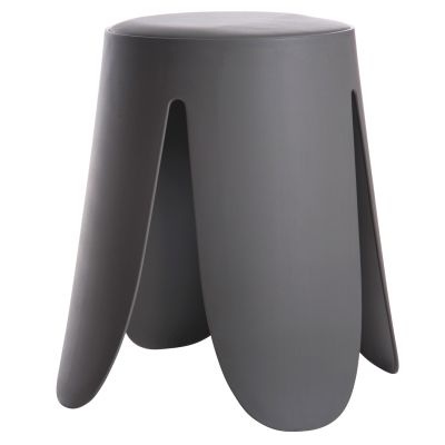 ТАБУРЕТКА DENTY HM9619.10 ПОЛИПРОПИЛЕН В СИВО-PU СЕДАЛКА В СИВО Φ30x45Hcm.