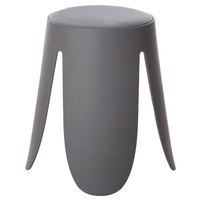 ТАБУРЕТКА DENTY HM9619.10 ПОЛИПРОПИЛЕН В СИВО-PU СЕДАЛКА В СИВО Φ30x45Hcm.