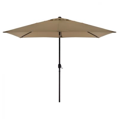 ALUMINUM UMBRELLA HM6029.02 RECTANGULAR TAUPE 262x170x253 cm.