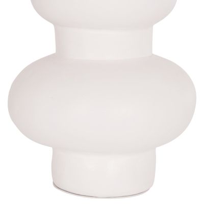 TABLE DECORATIVE VASE LEMA HM4664.02M TERRACOTA IN WHITE--Φ22x29Hcm.