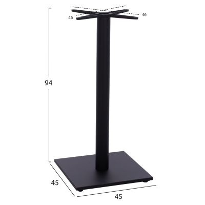 ΒΑΣΗ ΜΕΤΑΛΙΚΗ ΜΠΑΡ ΜΕΣΣΑΙΟΥ ΥΨΟΥΣ ΜΑΥΗ ΜΑΤ HM474 ΣΤΑΥRΟΣ 46Χ46ek 45Χ45Χ9 4Υεκ.