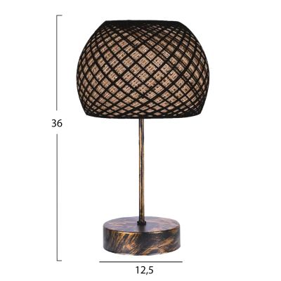 TABLE LAMP HM7666.01, BLACK ROPE, Φ12.5x36