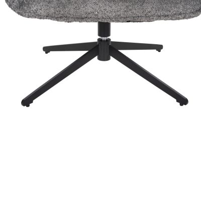 КРЕСЛО ВЪРТЕЩО BRYLL HM9597.01 СИВО БУКЛЕ-ЧЕРНА МЕТАЛНА ОСНОВА 86x90x97Hcm.