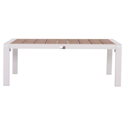 SUNLOUNGER SIDE TABLE BENTRY HM6276.01 ALUMINUM IN WHITE--POLYWOOD 100x56x35Hcm.