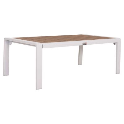 SUNLOUNGER SIDE TABLE BENTRY HM6276.01 ALUMINUM IN WHITE--POLYWOOD 100x56x35Hcm.