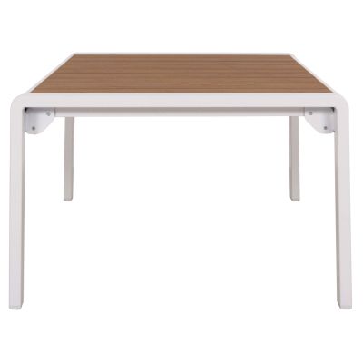 SUNLOUNGER SIDE TABLE BENTRY HM6276.01 ALUMINUM IN WHITE--POLYWOOD 100x56x35Hcm.
