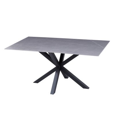 ХОЛНА МАСА HM9470.05 СИВ МРАМОР СПИТОВАН КАМЪК ПЛОТ-ЧЕРНА МЕТАЛНА ОСНОВА 120x60x45,5Hcm.