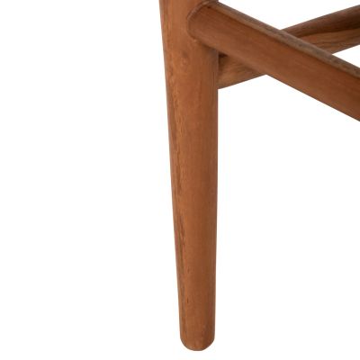 ТРАПЕЗНО КРЕСЛО ROSCO HM6132 ТИКОВО ДЪРВО В НАТУРАЛ-ВИРО ВЪЖЕ В БЕЖОВО 56x54,5x78Hcm.