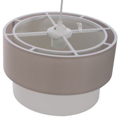 ТАВАН ДВОЙНА ЦИЛИНДРИЧНА КАПАЧКА БЕЖОВО-БЕЗБЯЛО Φ30x80Hcm.HM7619.04