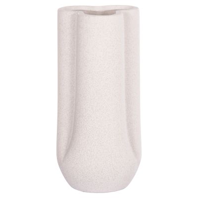 CERAMIC TABLE DECOR GLAZE HM4612.01 OFF WHITE WITH CRYSTALLIZATION Φ14x29Hcm.