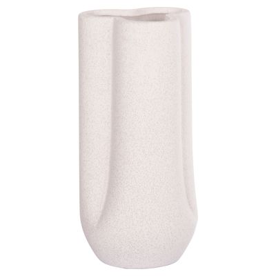 CERAMIC TABLE DECOR GLAZE HM4612.01 OFF WHITE WITH CRYSTALLIZATION Φ14x29Hcm.