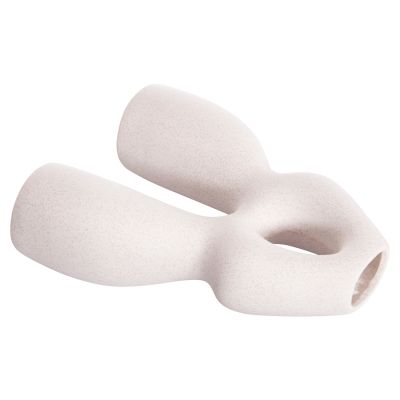 CERAMIC TABLE DECOR ISIL HM4598.01 OFF WHITE WITH CRYSTALLIZATION 26x9.5x29.5Hcm.