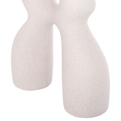 CERAMIC TABLE DECOR ISIL HM4598.01 OFF WHITE WITH CRYSTALLIZATION 26x9.5x29.5Hcm.