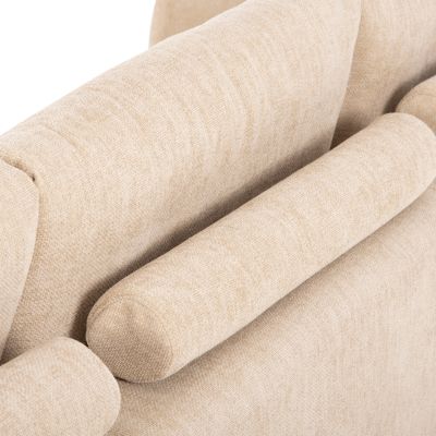 ЪГЛОВ ДИВАН (ДЕСЕН) COVEN HM3266.01R ДАМАС ЕКРЮ 298x102-208x85Hcm.