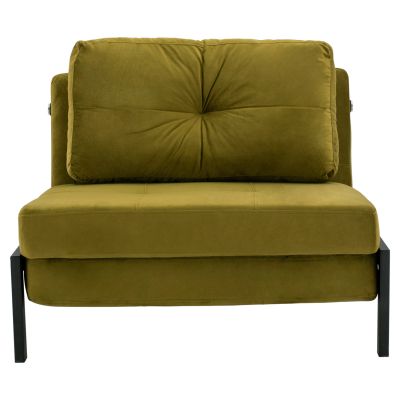 HM3078.13 Armchair Bed Constance, Olive Green Velvet, 95x92x66cm