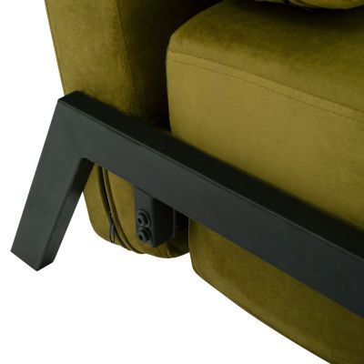 HM3078.13 Armchair Bed Constance, Olive Green Velvet, 95x92x66cm