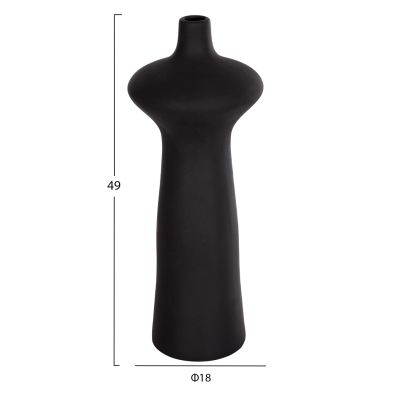 CERAMIC TABLE DECOR SCEPTER HM4636.02 MATTE BLACK Φ18x49Hcm.