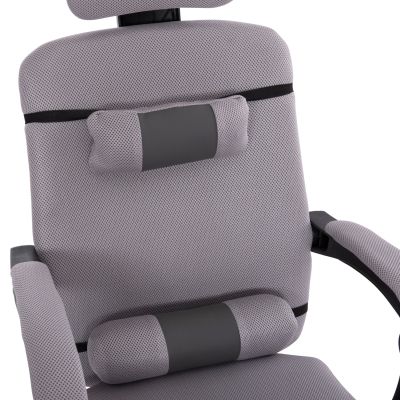 ОФИС СТОЛ CRONER HM1196.02 СИВА МРЕЖА-ХРОМ МЕТАЛНА ОСНОВА-ЧЕРНА НАЙЛОНОВА РАМКА 58x54x120Hcm.