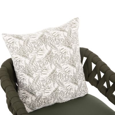 ARMCHAIR ALUMINUM CAMDEN HM6141.09 BACK CUSHION WITH PRINT DESIGN-DARK OLIVE 56x60x72-87Hcm.