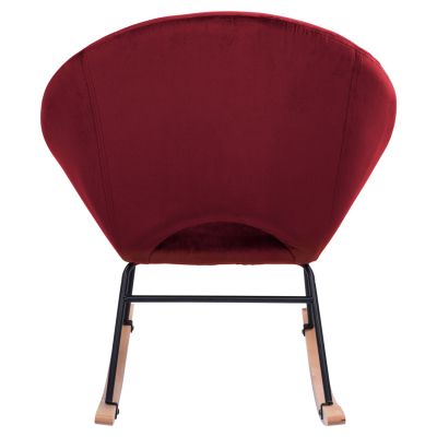 Rocker velvet armchair Paulina HM8399.06, Burgundy red 76x86x76 cm.