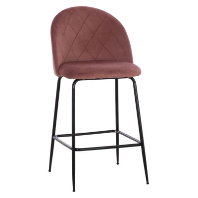 ΣΚΑΜΠΟ ODED ΜΕΣΑΙΟΥ ΥΨΟΥΣ HM8732.12 ΜΕ ΜΕΤΑΛΛΙΑ ΠΟΔΙΑ & ΒΕΛΟΥΔΟ ΣΑΠΙΟ ΜΗΛΟ 45x53x98 ек.