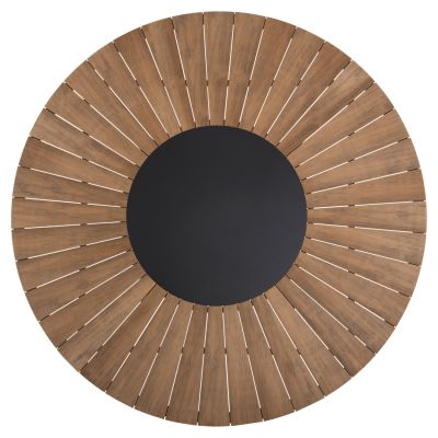 OUTDOOR ROUND TABLE MORIL HM6042.01 ALUMINUM IN ANTHRACITE-POLYWOOD IN NATURAL WOOD Φ150cm.