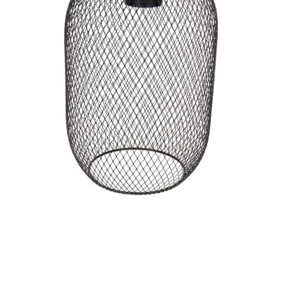 CEILING PENDANT LAMP HM4104 3-LIGHT BLACK METAL MESH CAPS Φ24x123Hcm.