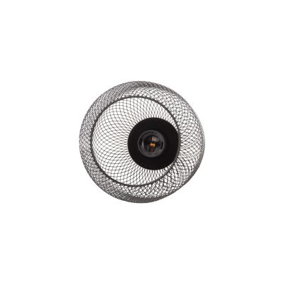 CEILING PENDANT LAMP HM4104 3-LIGHT BLACK METAL MESH CAPS Φ24x123Hcm.