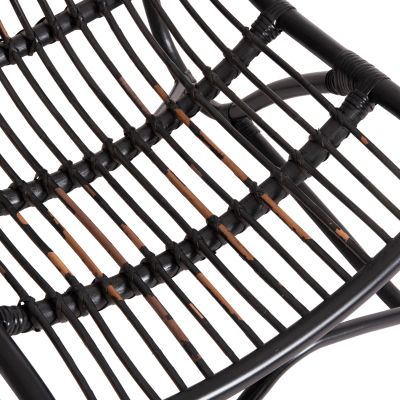 КРЕСЛО GRINN HM9815.02 РАТАНОВИ Пръчици В ЧЕРЕН ЦВЯТ 56.5x73.5x79.5H cm.