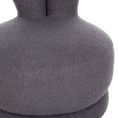 ТАБУРЕТКА С ВЪРТЯЩА СЕ ОБЛЕГАЛКА FRIVO HM9774.01 СИВ ПЛАТ ТЕДИ 51x51x61Hсм.