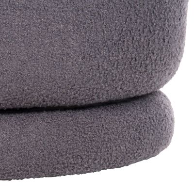 ТАБУРЕТКА С ВЪРТЯЩА СЕ ОБЛЕГАЛКА FRIVO HM9774.01 СИВ ПЛАТ ТЕДИ 51x51x61Hсм.