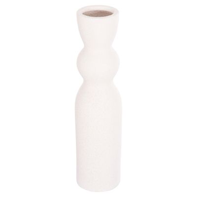 CERAMIC TABLE DECOR SCEPTER HM4614.01 OFF WHITE WITH CRYSTALLIZATION Φ8.5x35Hcm.