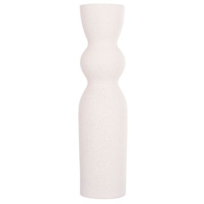 CERAMIC TABLE DECOR SCEPTER HM4614.01 OFF WHITE WITH CRYSTALLIZATION Φ8.5x35Hcm.