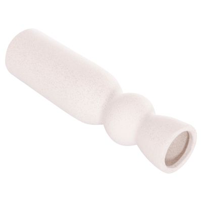 CERAMIC TABLE DECOR SCEPTER HM4614.01 OFF WHITE WITH CRYSTALLIZATION Φ8.5x35Hcm.