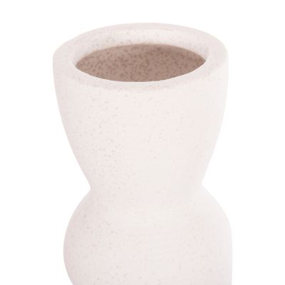 CERAMIC TABLE DECOR SCEPTER HM4614.01 OFF WHITE WITH CRYSTALLIZATION Φ8.5x35Hcm.