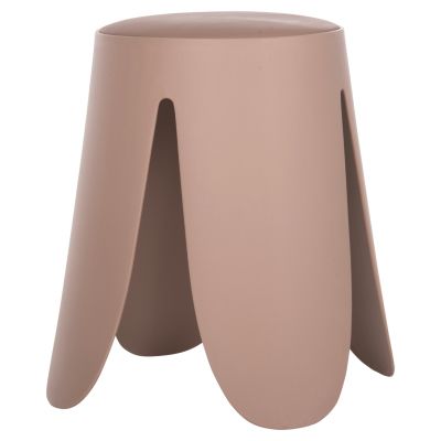 ТАБУРЕТКА DENTY HM9619.05 ПОЛИПРОПИЛЕН В ПРАШНО РОЗОВО-PU СЕДАЛКА В ЧЕРНО Φ30x45Hcm.