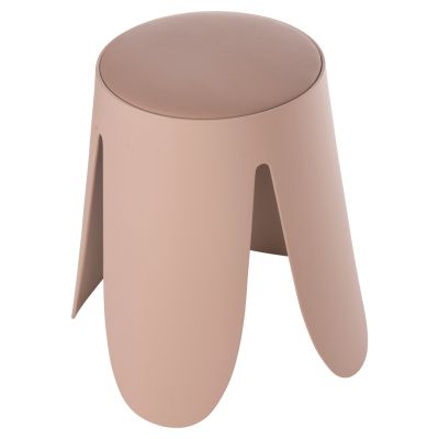 ТАБУРЕТКА DENTY HM9619.05 ПОЛИПРОПИЛЕН В ПРАШНО РОЗОВО-PU СЕДАЛКА В ЧЕРНО Φ30x45Hcm.