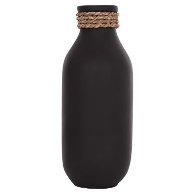 TABLE DECORATIVE VASE CAMMER HM4687.01M TERRACOTA IN BLACK--Φ13x34Hcm.