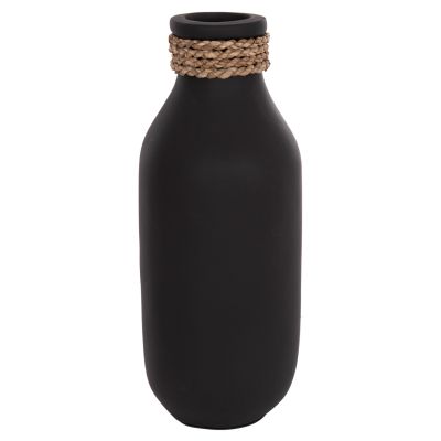 TABLE DECORATIVE VASE CAMMER HM4687.01M TERRACOTA IN BLACK--Φ13x34Hcm.