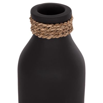 TABLE DECORATIVE VASE CAMMER HM4687.01M TERRACOTA IN BLACK--Φ13x34Hcm.