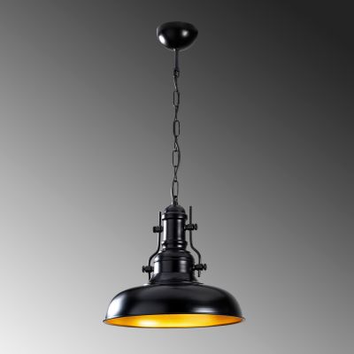 METALLIC PENDANT LIGHT IN BLACK HM7268 32Χ32Χ78cm