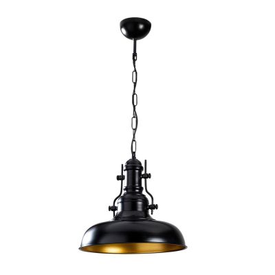 METALLIC PENDANT LIGHT IN BLACK HM7268 32Χ32Χ78cm