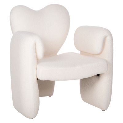 ТРАПЕЗНО КРЕСЛО HARTT HM9777.05 WHITE TEDDY МАТЕРИАЛ 84x74x87Hсм.