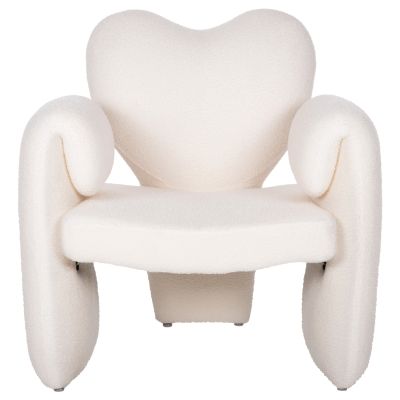 ТРАПЕЗНО КРЕСЛО HARTT HM9777.05 WHITE TEDDY МАТЕРИАЛ 84x74x87Hсм.