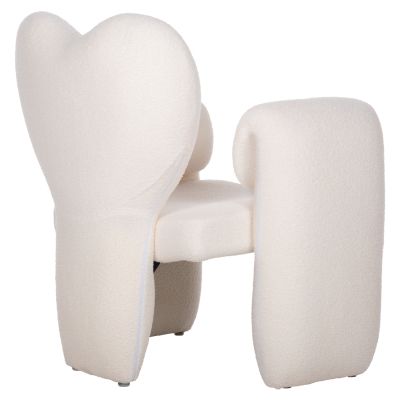 ТРАПЕЗНО КРЕСЛО HARTT HM9777.05 WHITE TEDDY МАТЕРИАЛ 84x74x87Hсм.