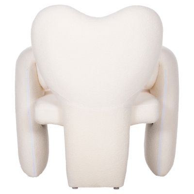 ТРАПЕЗНО КРЕСЛО HARTT HM9777.05 WHITE TEDDY МАТЕРИАЛ 84x74x87Hсм.