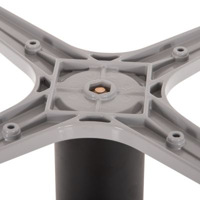 БАЗА ЗА МАСА АЛУМИНИЕВА HM476.01 КРЪГЛА В МАТИРАНО ЧЕРНО 48x48cm КРЪСТ Φ45Χ73Hcm.